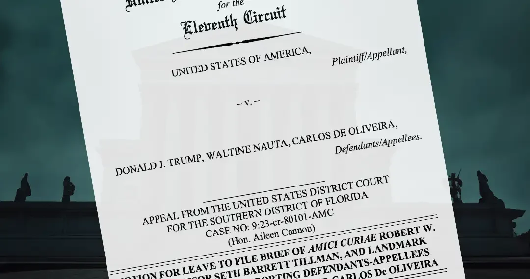 Landmark, Former Independent Counsel Ray, and Professors Blackman and Tillman File Amicus Brief in Special Counsel Appeal